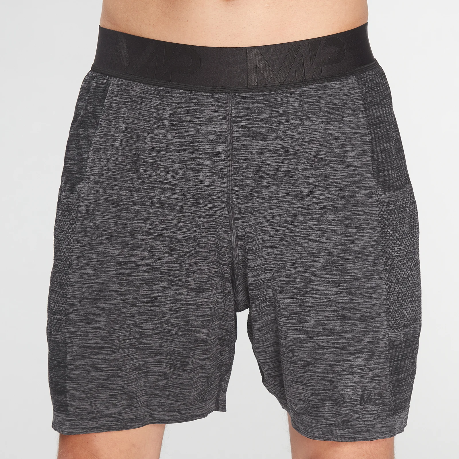MP Men's Essential Seamless Shorts- Storm Grey Marl - XXS kép 1