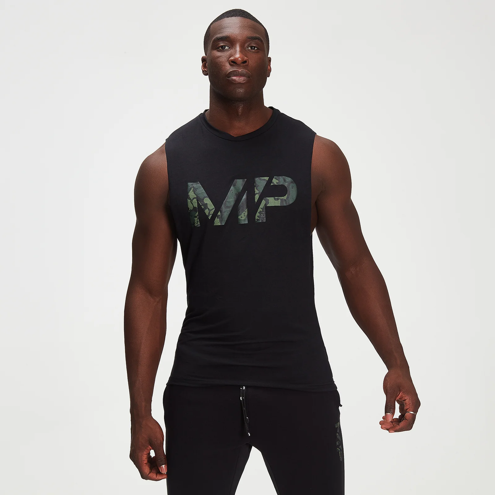 MP Férfi Adapt drirelease® Camo Print Tank Trikó - Fekete - XXS kép 1
