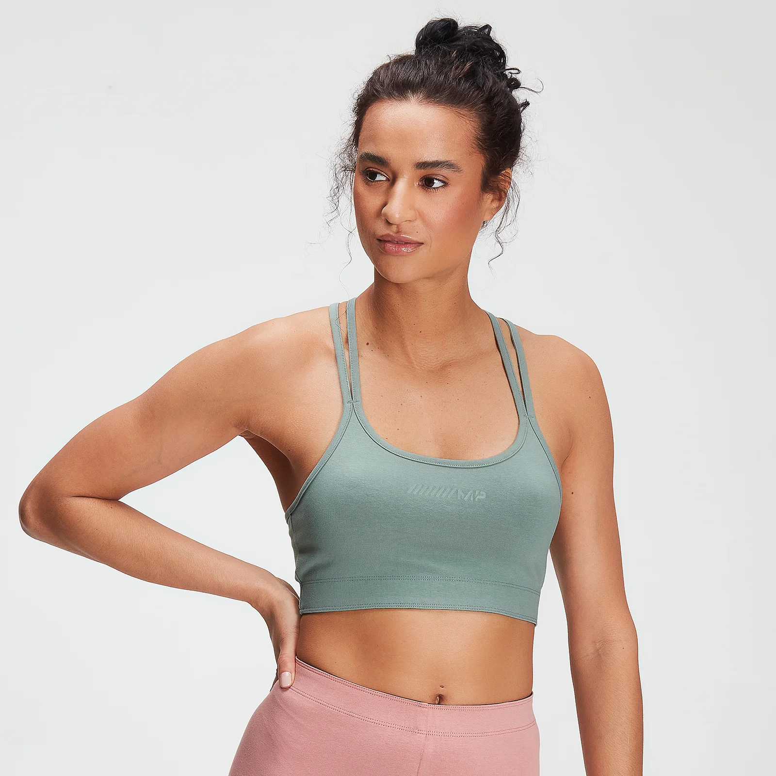 MP Women's Tonal Graphic Bra - Washed Green - XXS kép 1