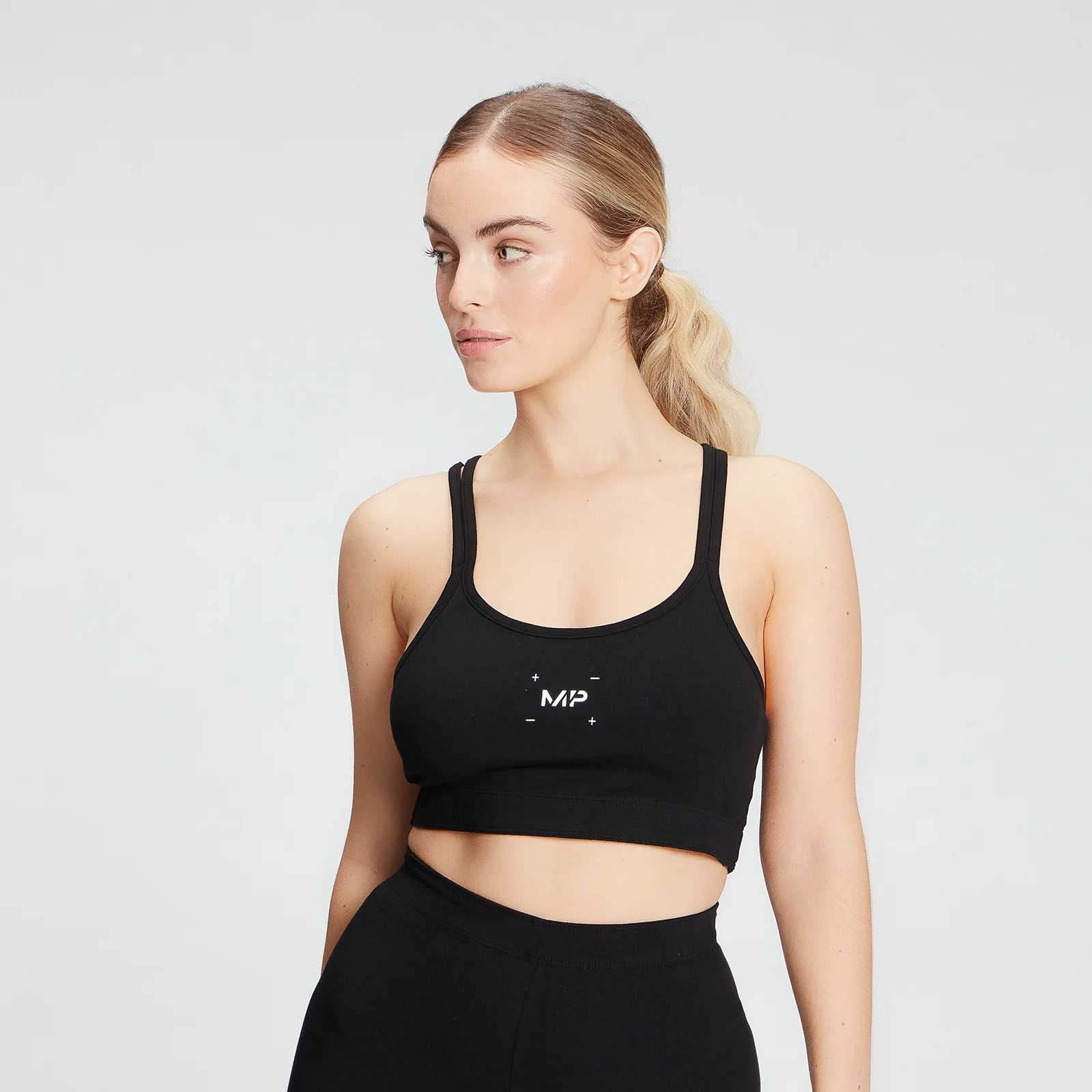 MP Women's Central Graphic Bra - Black - XXS kép 1