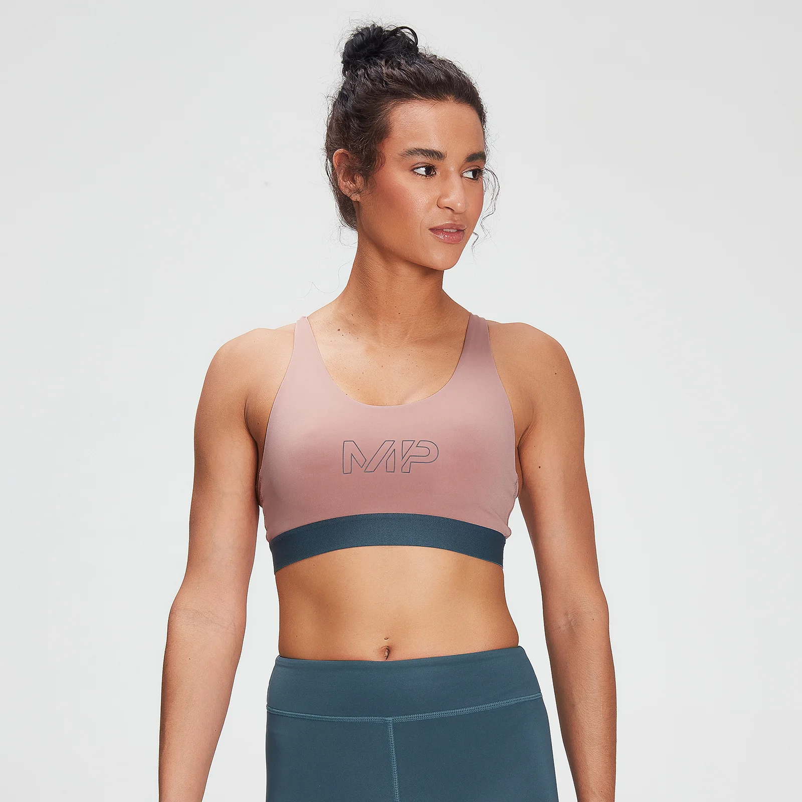 MP Women's Branded Training Sports Bra - Washed Pink - XXS kép 1