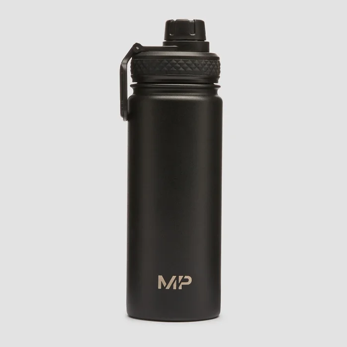MP Közepes Fém Vizes Palack - Fekete - 500ml