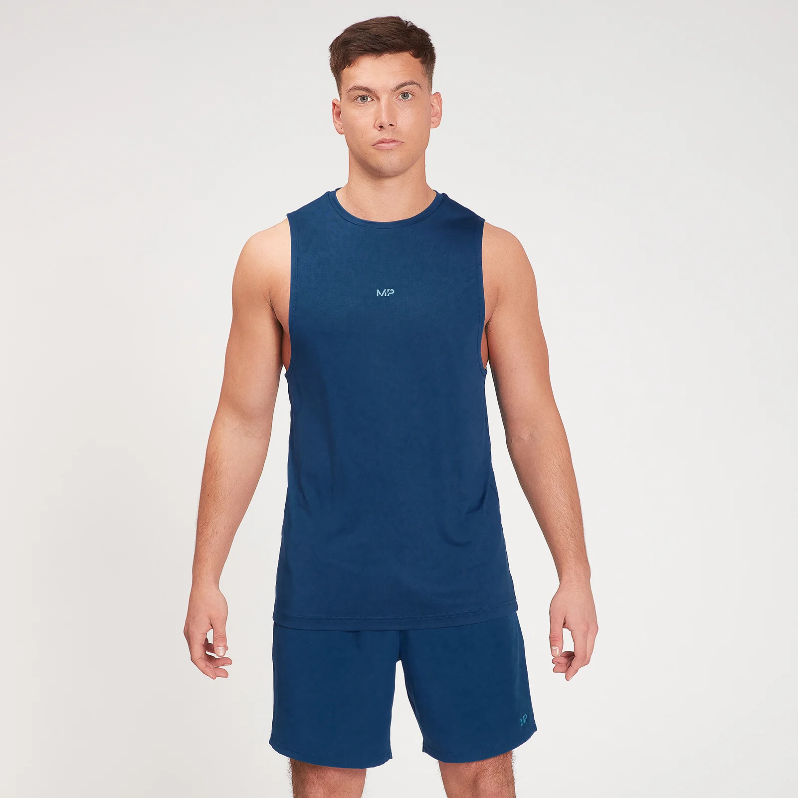 MP Fade Graphic Training férfi tank top – Sötétkék - XXS kép 1