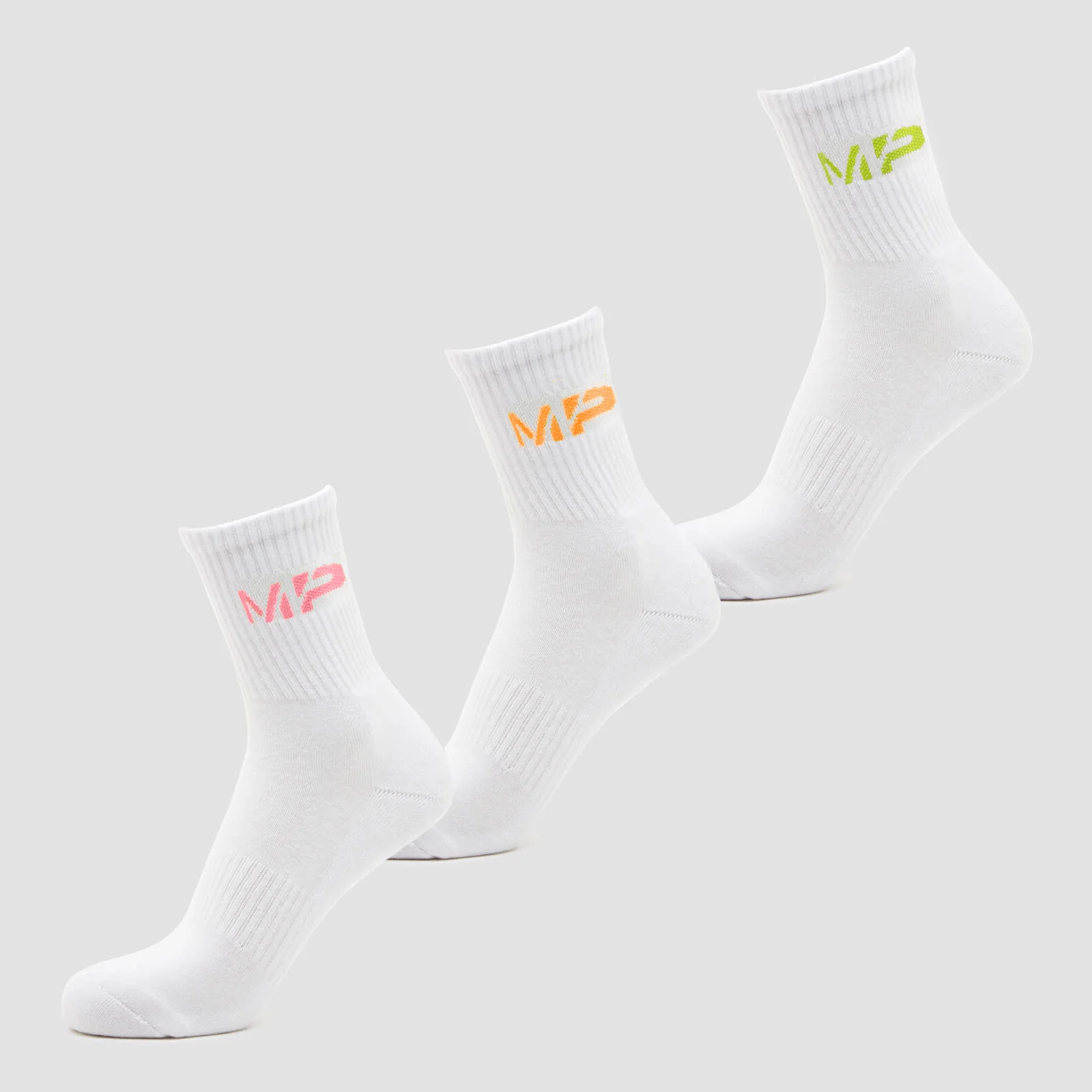 MP Men's Neon MP Logo Crew Socks (3 Pack) Orange/Lime/Rose - UK 6-8 kép 1