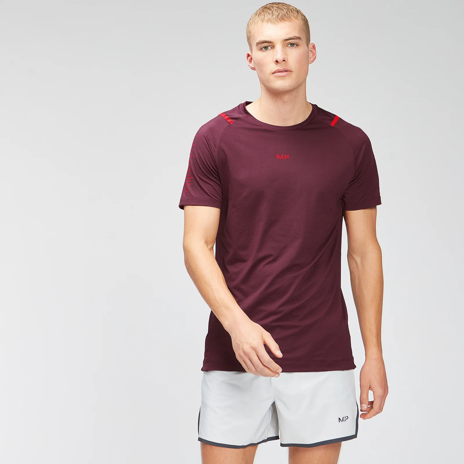 MP Férfi Velocity Póló - Merlot vörös - XXS kép 1