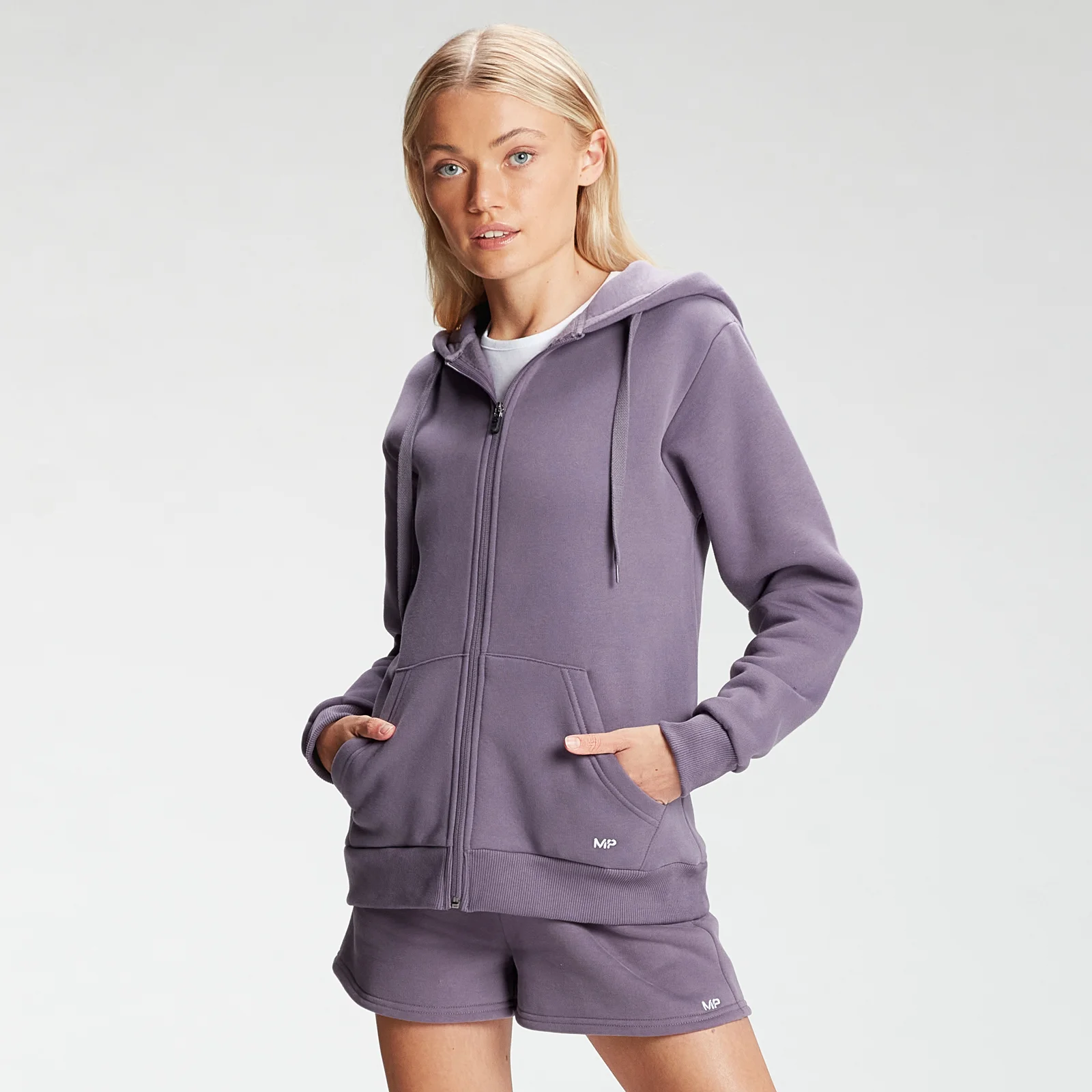 MP Women's Rest Day Zip Through Hoodie - Smokey Purple - XXS kép 1