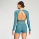 MP női Power Open Back Crop Top - Óceánkék