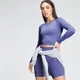 MP Női Shape Seamless Hosszú Ujjú Crop Top - Kékharang