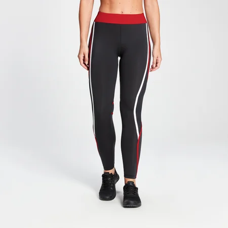 MP Női Engage Colour Block Leggings - Fekete/ Piros