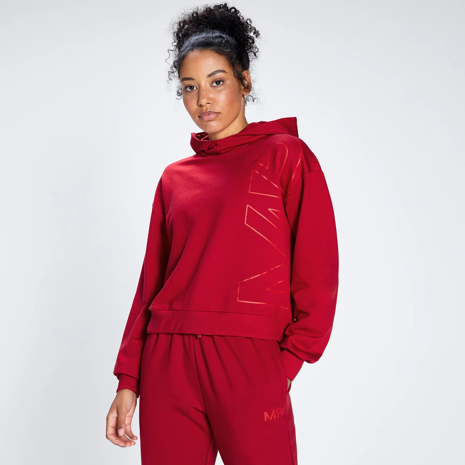 MP Women's Engage Bold Graphic Hoodie - Wine/Danger - XXS kép 1