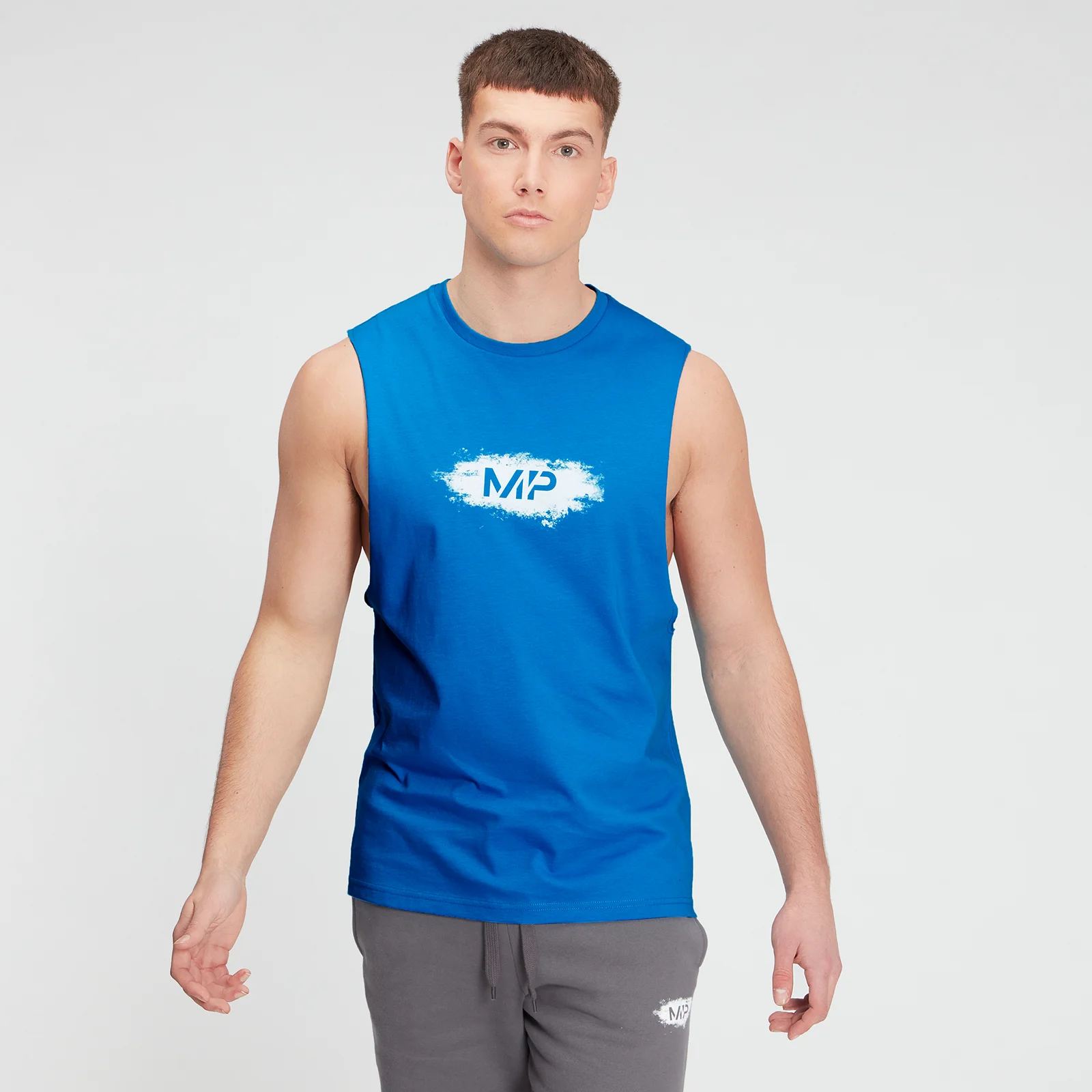 MP Men's Chalk Graphic Tank Top - Aqua - XXS kép 1