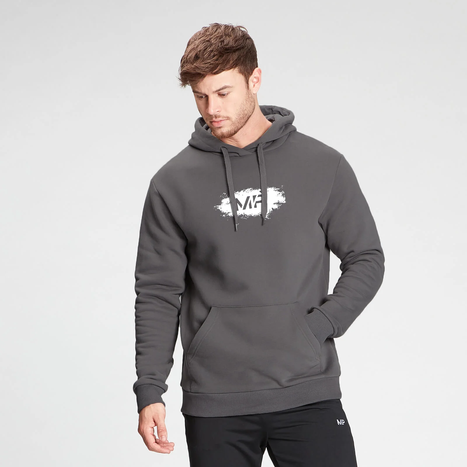 MP Men's Chalk Graphic Hoodie - Carbon - XXS kép 1