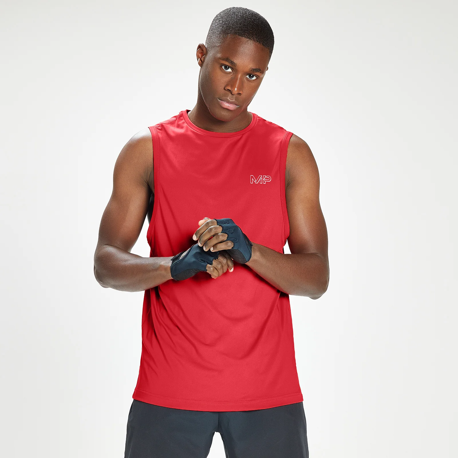 MP Infinity Mark Graphic Training férfi tank top – Danger Vörös - XXS kép 1