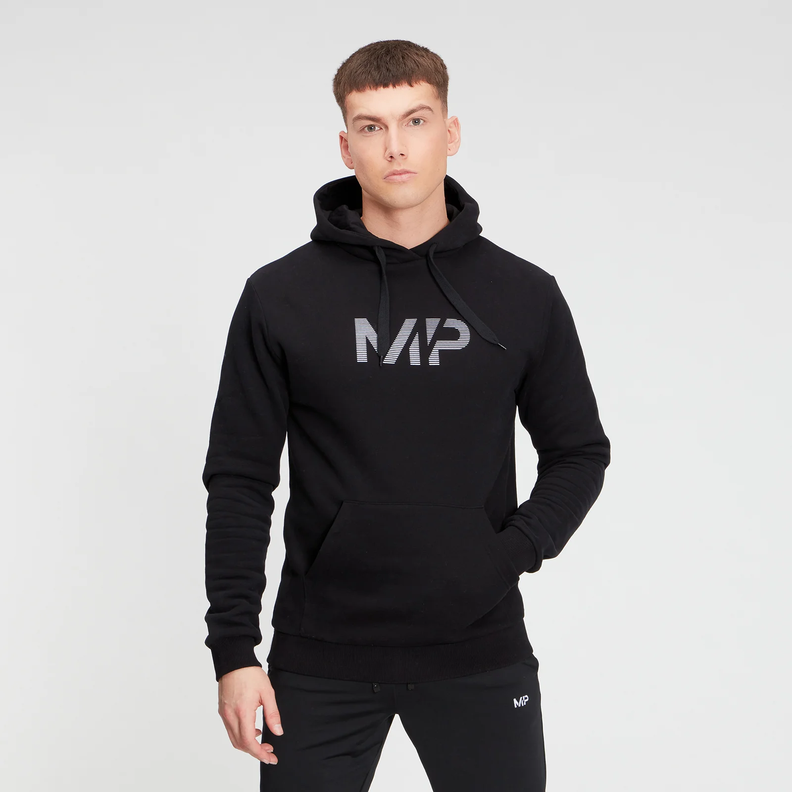 MP Men's Gradient Line Graphic Hoodie - Black - XXS kép 1