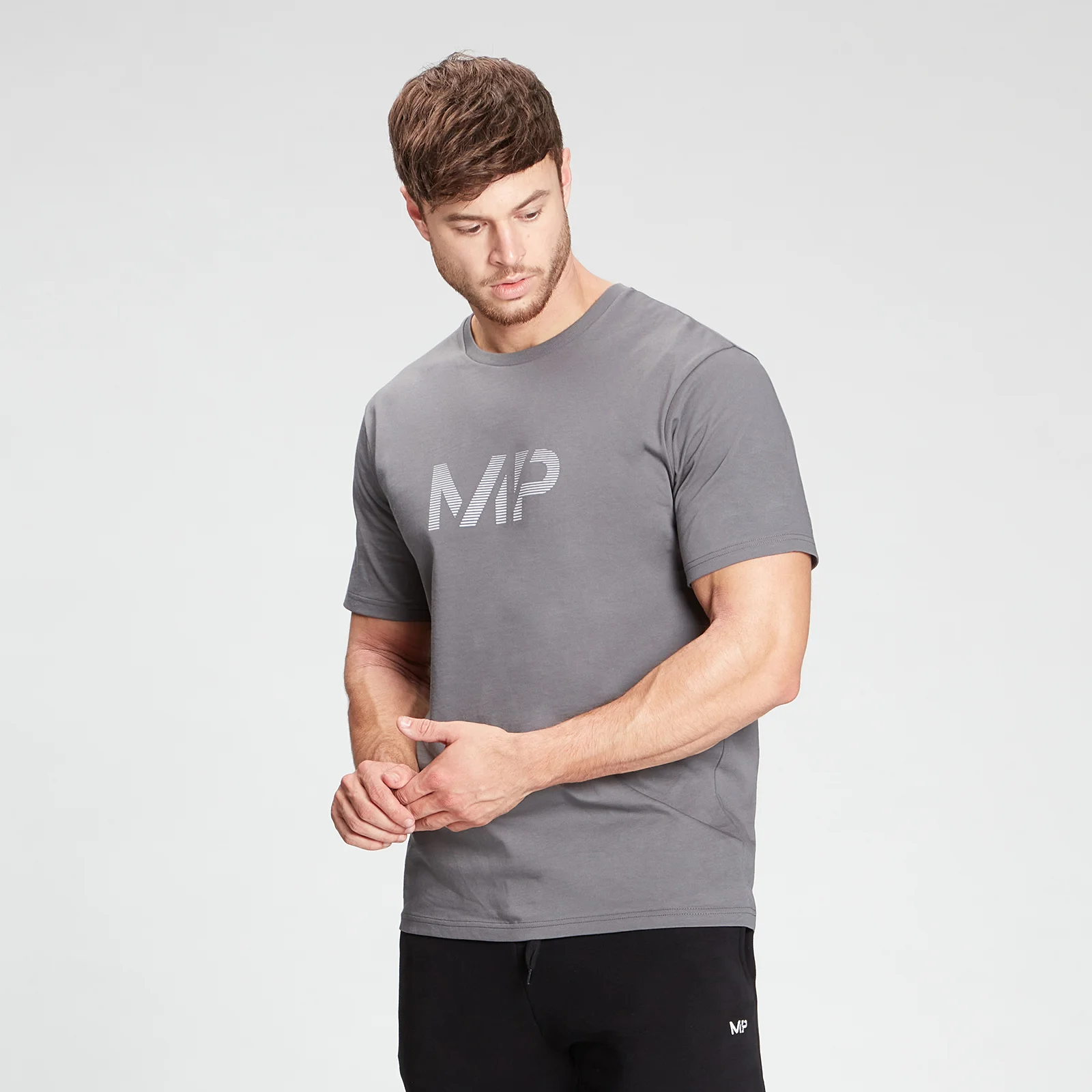 MP Men's Gradient Line Graphic Short Sleeve T-Shirt - Carbon - XXS kép 1