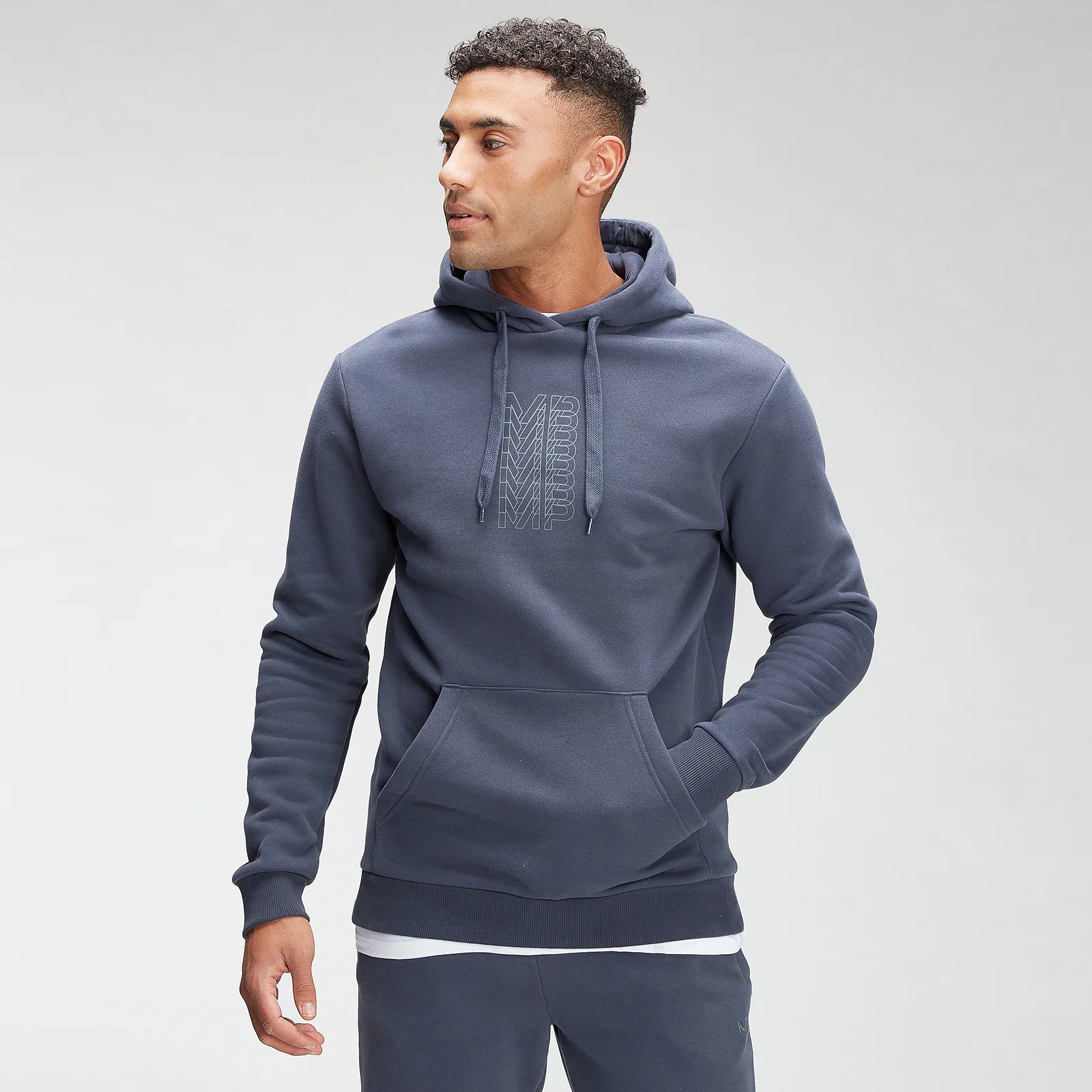 MP Men's Repeat MP Graphic Hoodie - Graphite - XXS kép 1