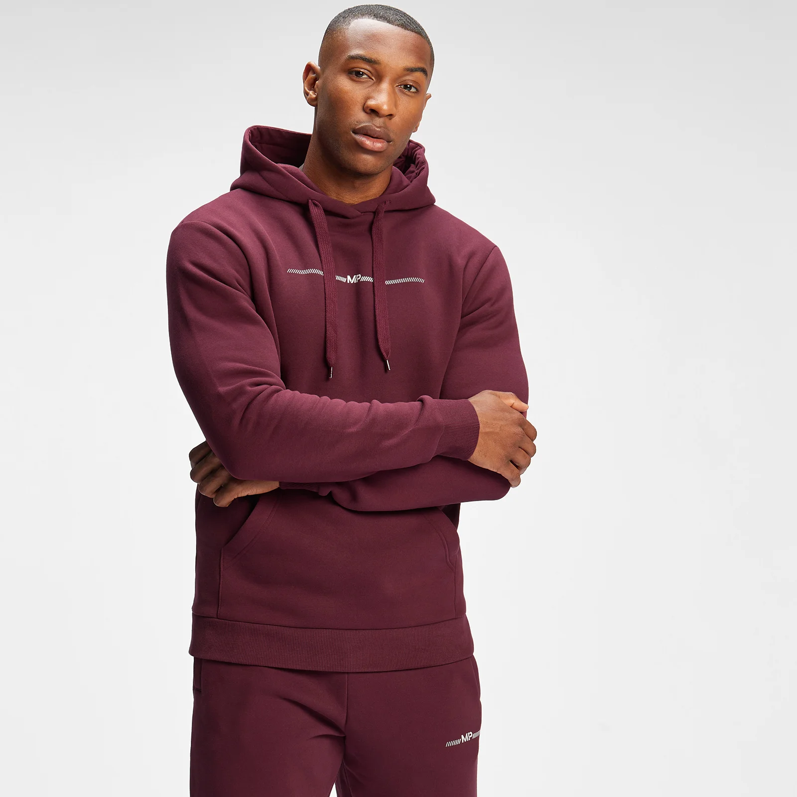 MP Men's Mini Mark Graphic Hoodie - Merlot - XXS kép 1