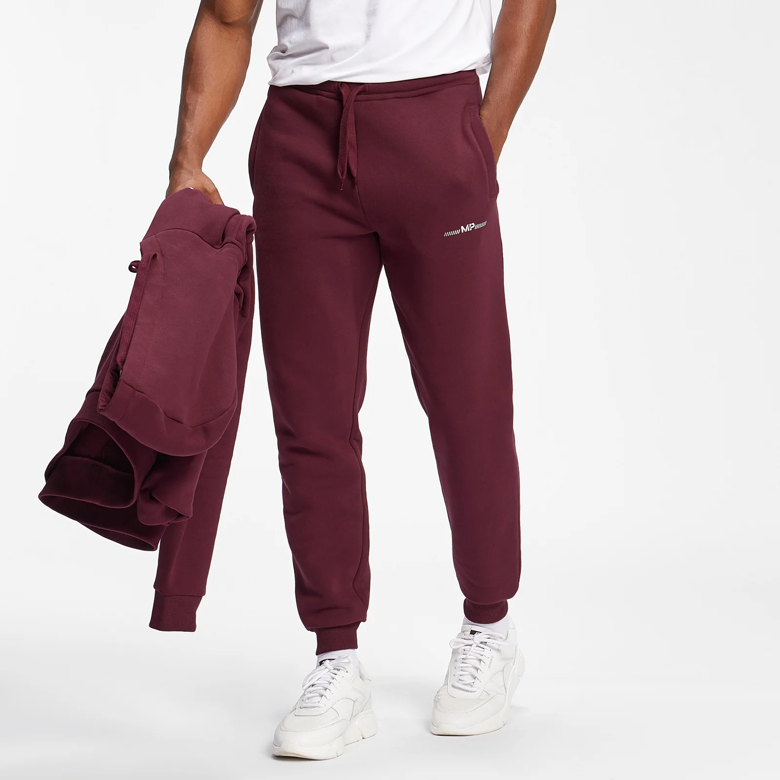 MP Men's Mini Mark Graphic Joggers - Merlot - XXS kép 1