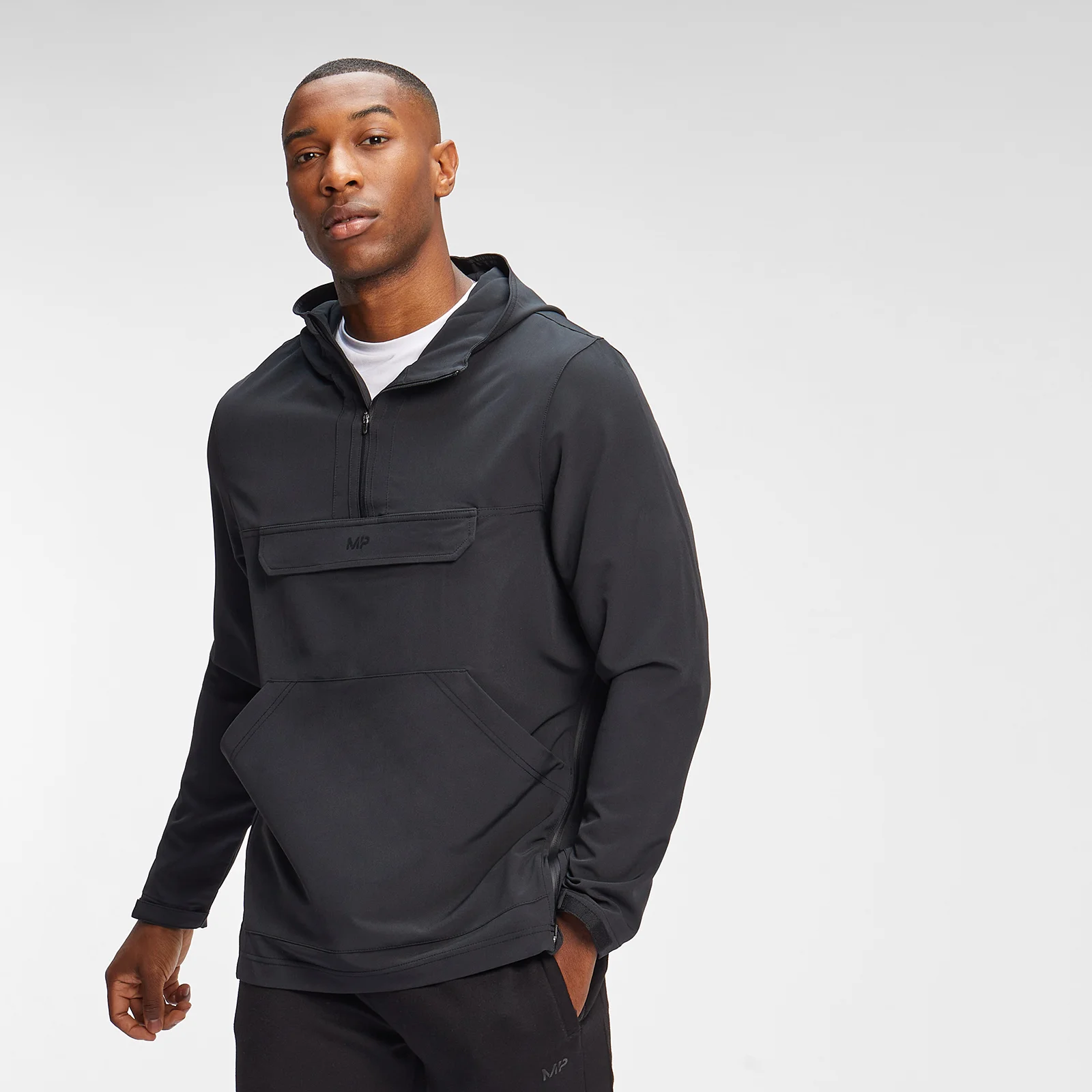 MP Men's Hooded Cagoule - Black - XXS kép 1