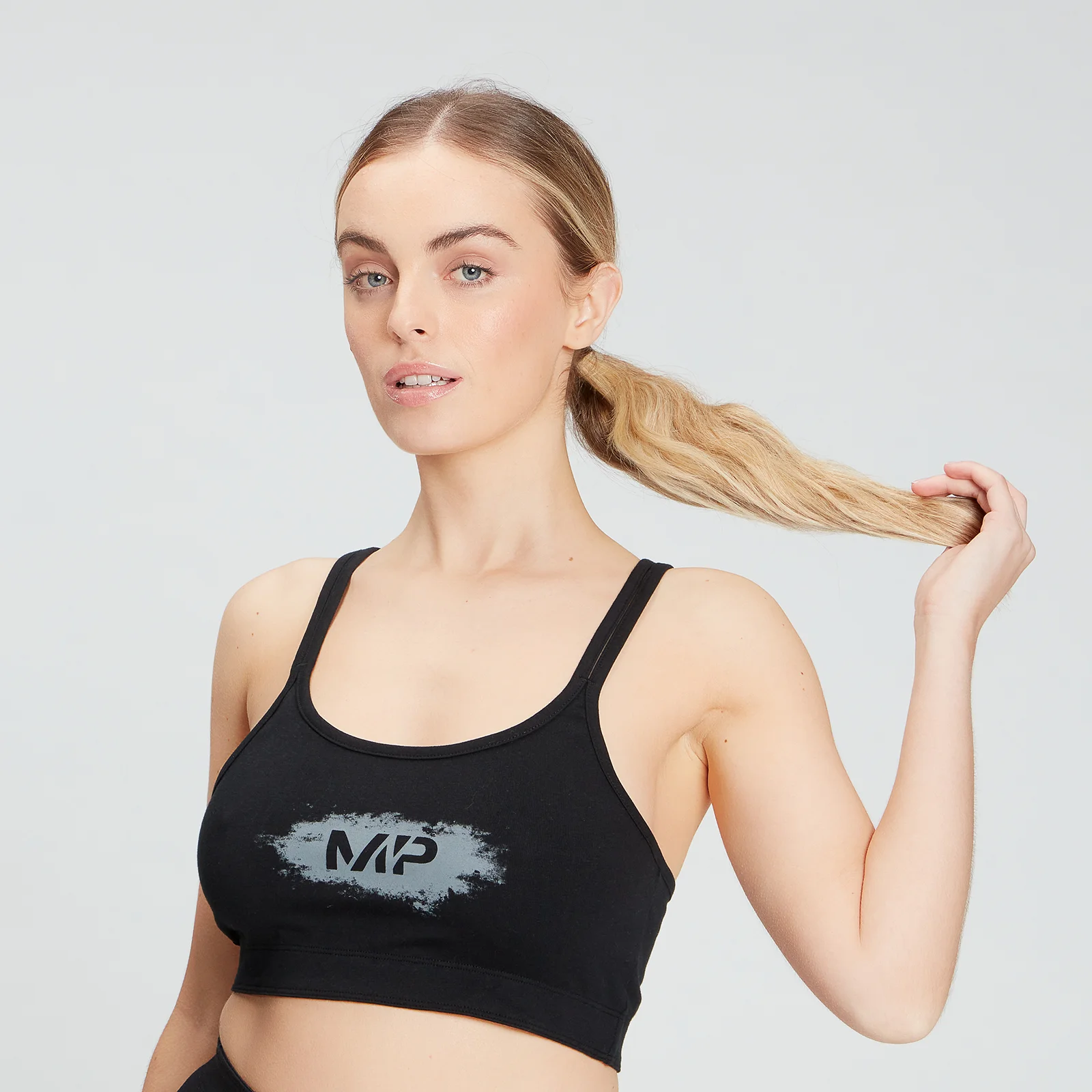 MP Women's Chalk Graphic Sports Bra - Black - XXS kép 1