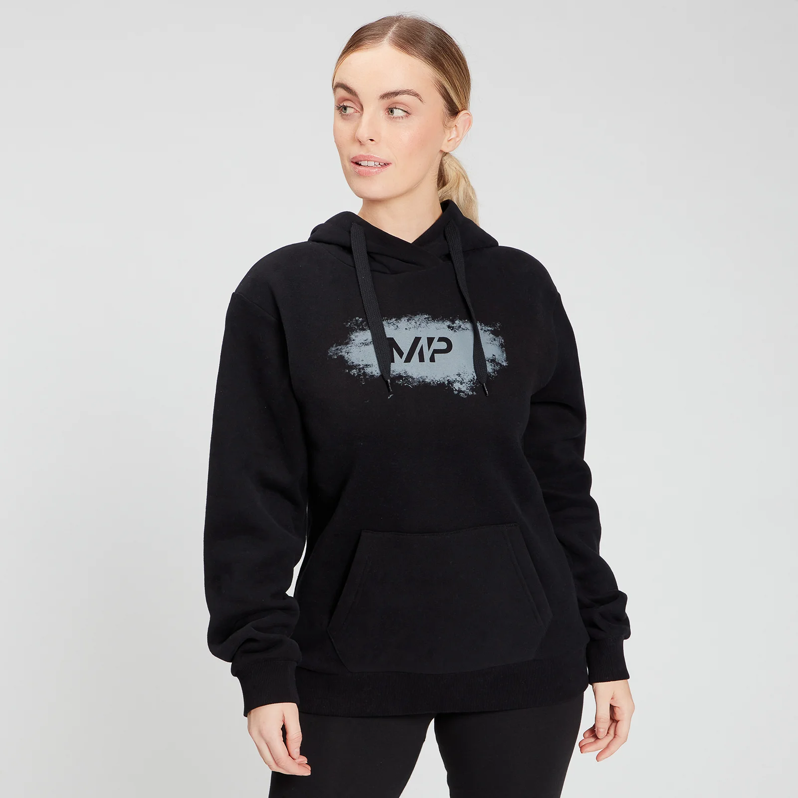 MP Women's Chalk Graphic Hoodie - Black - XXS kép 1