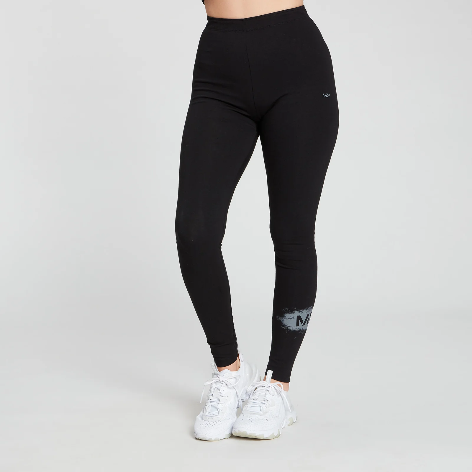 MP Women's Chalk Graphic Leggings - Black - XXS kép 1
