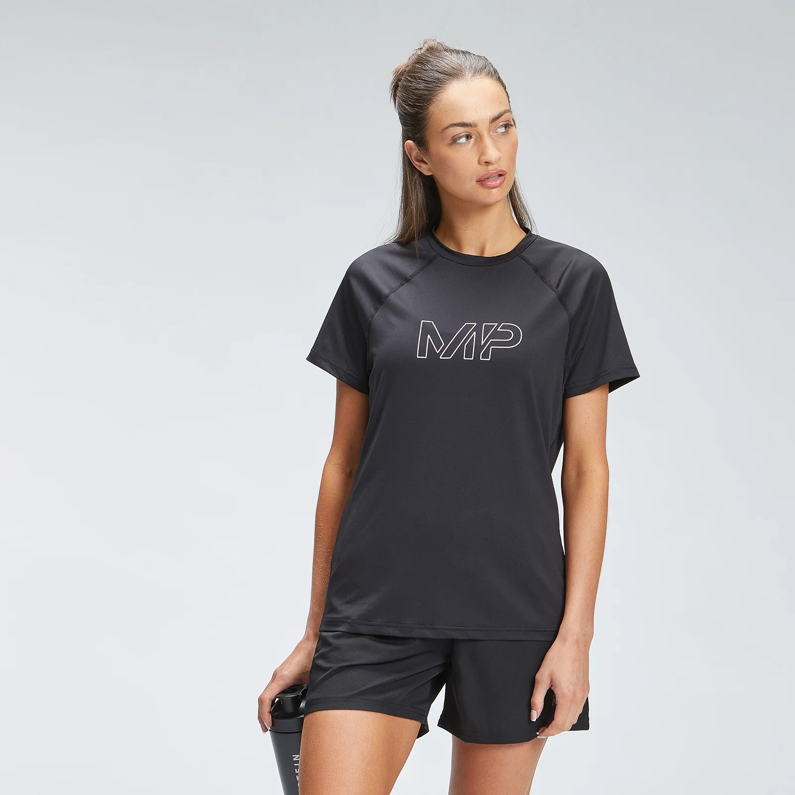 MP Women's Repeat Mark Graphic Training T-Shirt - Black - XXS kép 1