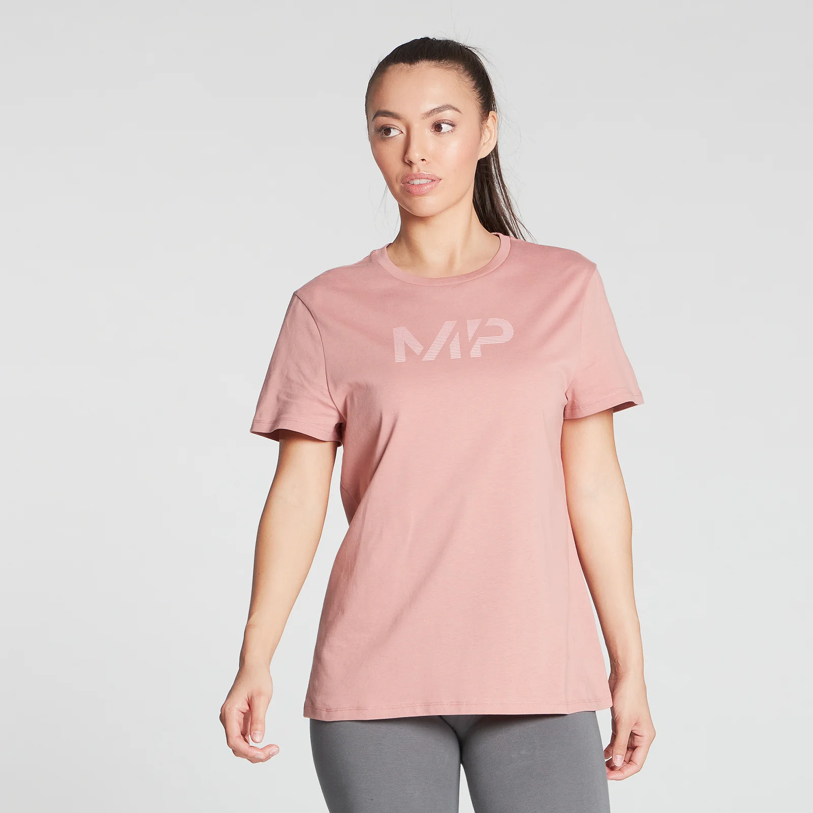 MP Women's Gradient Line Graphic T-Shirt - Washed Pink - XXS kép 1