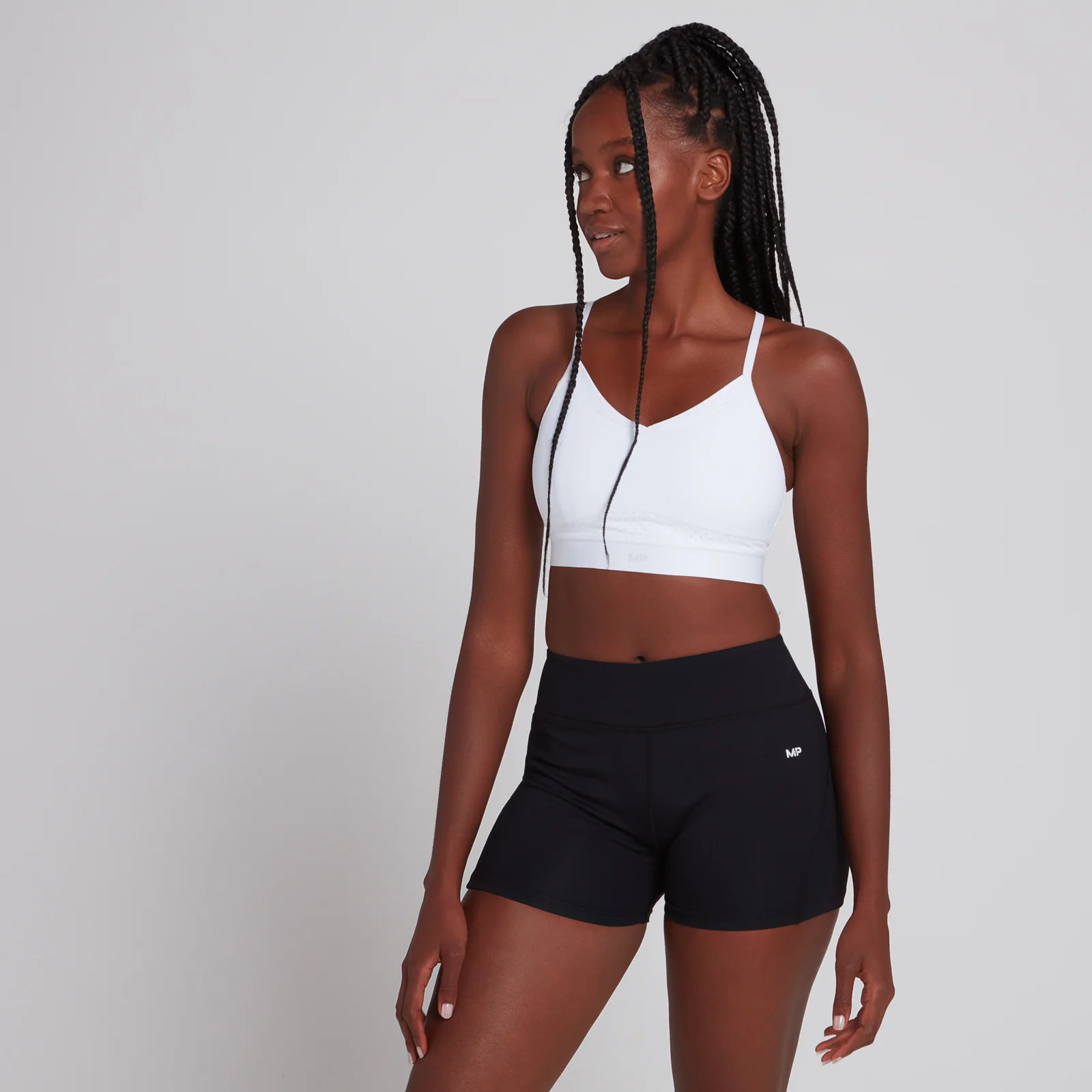 MP Women's Power Ultra Strappy Sports Bra - White - XXS kép 1