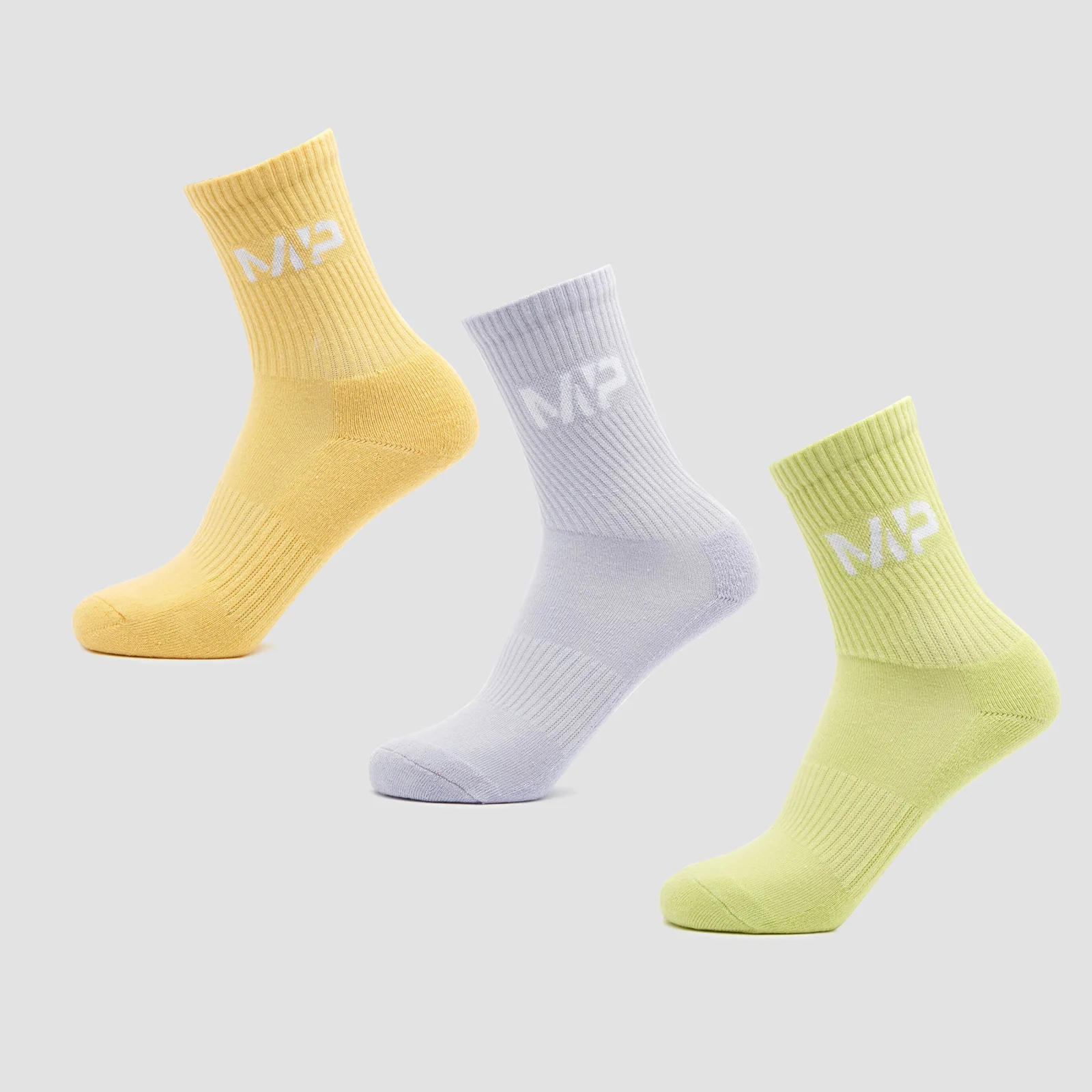 MP Women's Neon Brights Crew Socks (3 Pack) Butterfly/Banana/Lavender - UK 3-6 kép 1