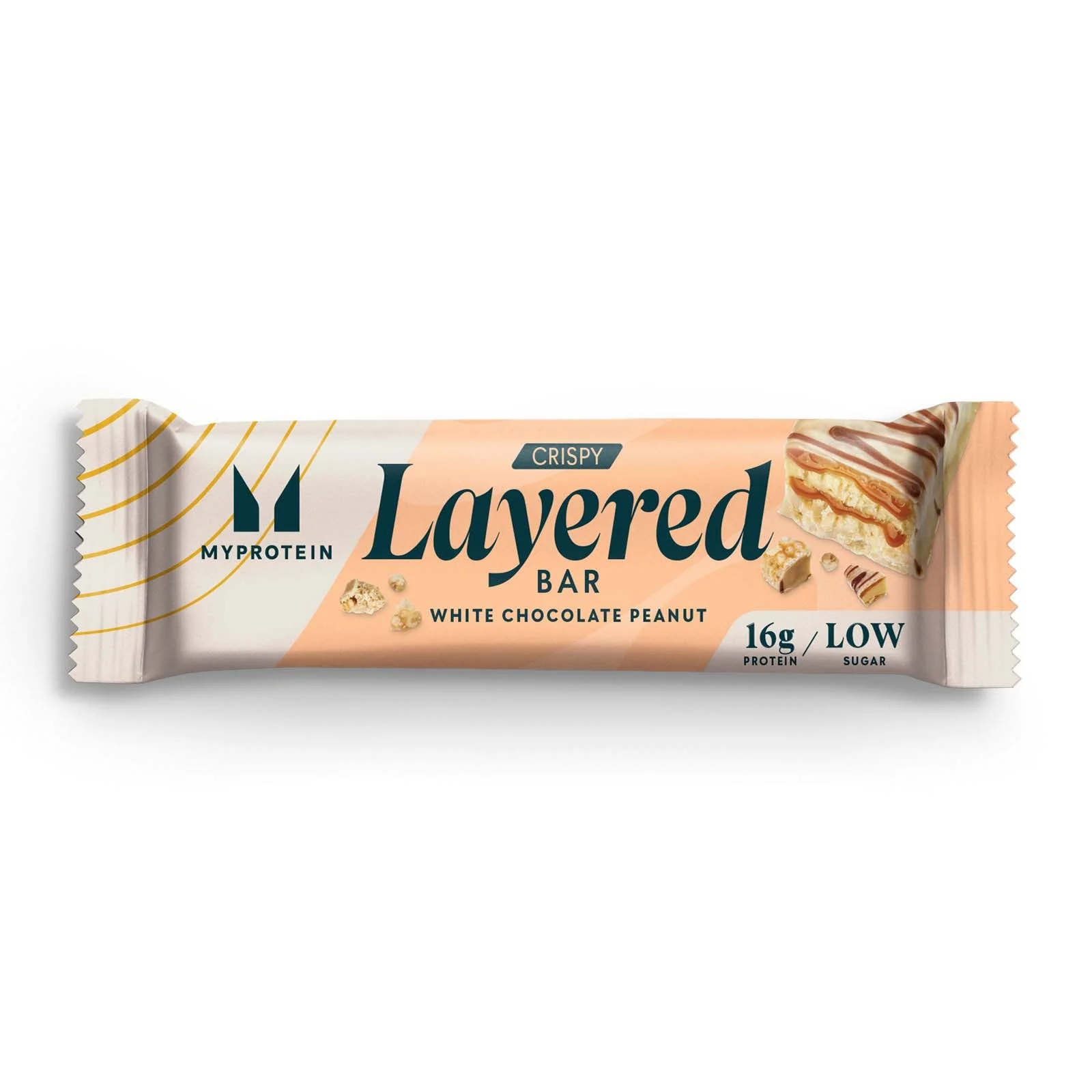 Myprotein Crispy Layered Bar, White Chocolate Peanut, 58g (Sample) kép 1