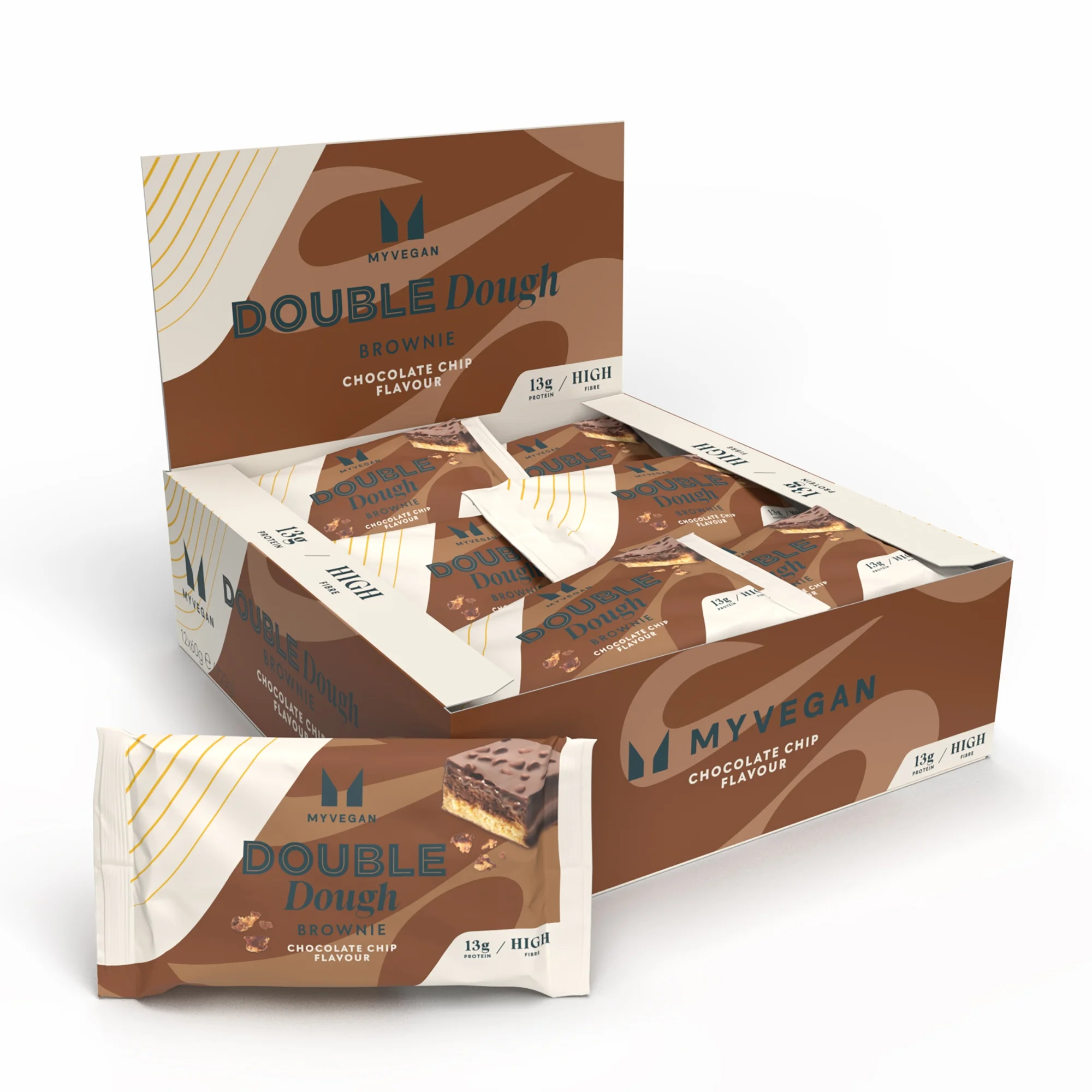 Vegan Double Dough Brownie - Csokoládé darabos kép 1