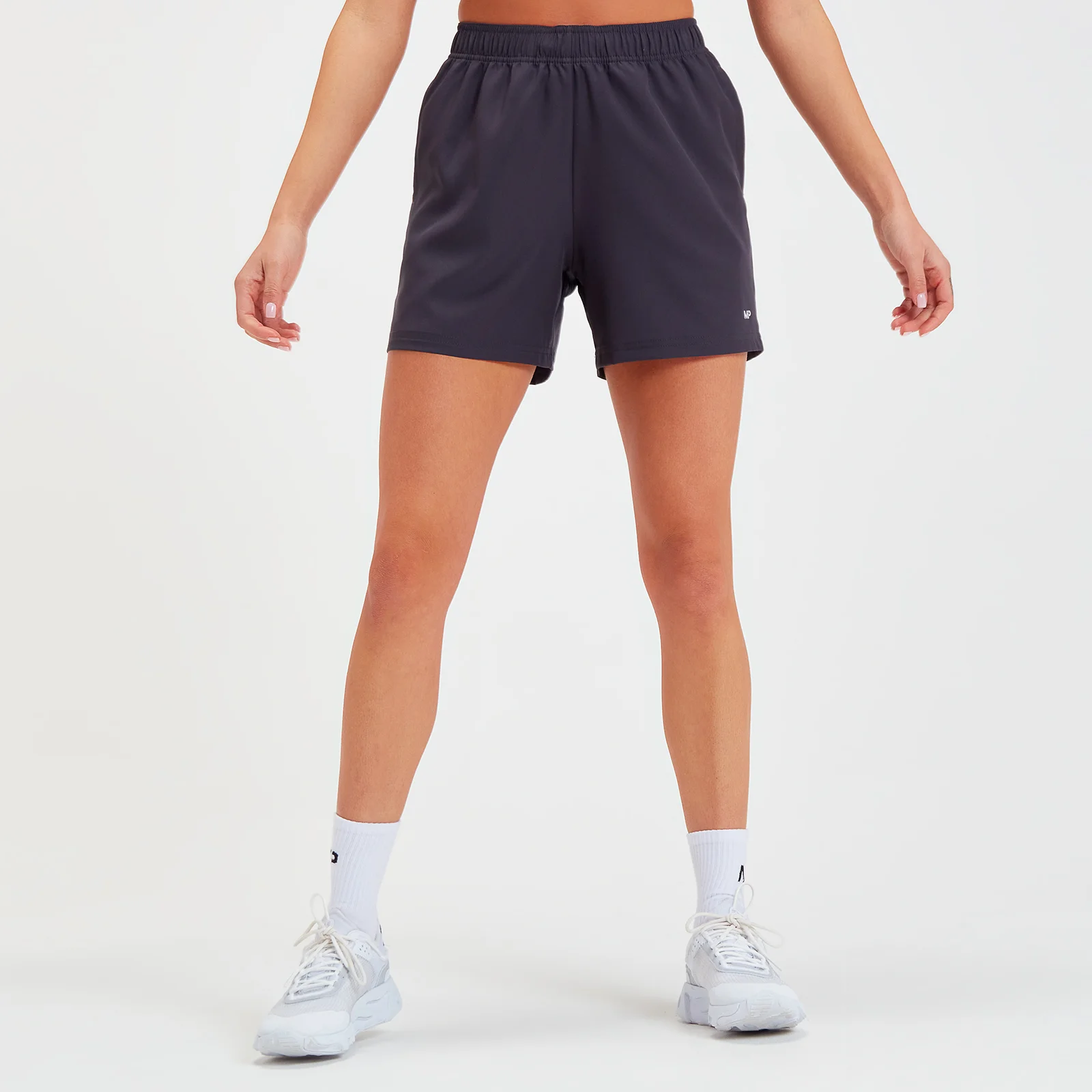 MP Women's Linear Line Graphic Shorts - Gun Metal - XXS kép 1