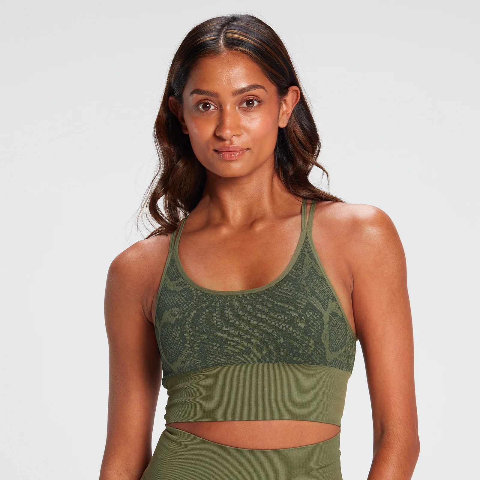 MP Snake Seamless Sports Bra - Green - XS kép 1