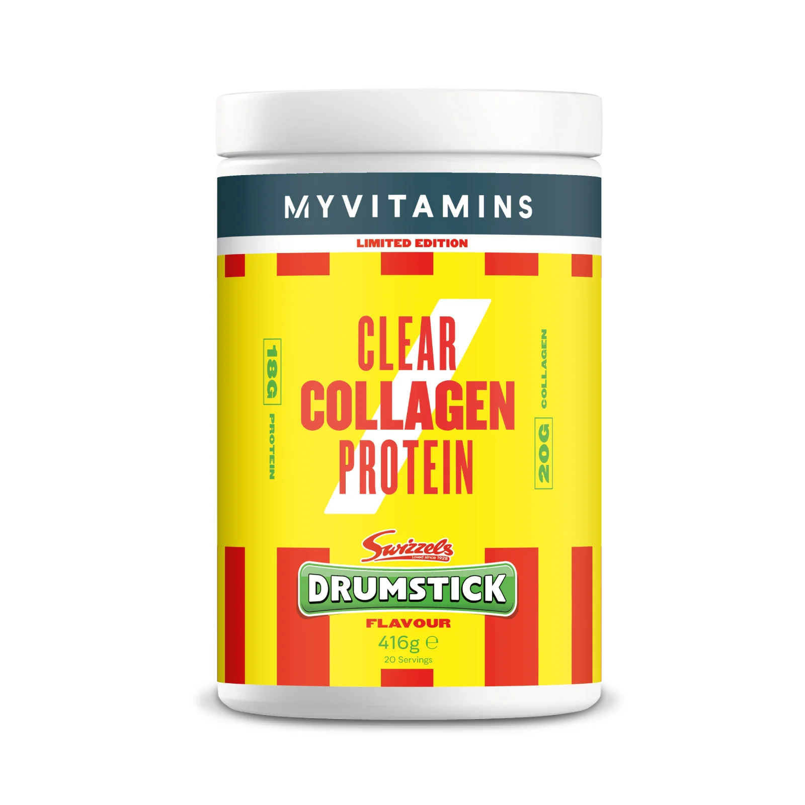 Clear Collagen — Drumstick (Swizzels) - 20servings - Refresher kép 1