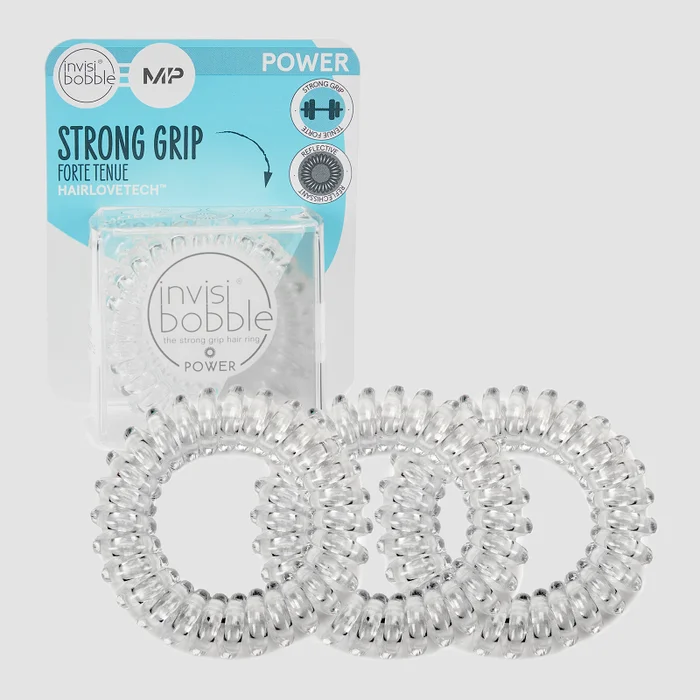 MP X Invisibobble® Power Fényvisszaverő Hajgumi - Kristály tiszta - 3 darab