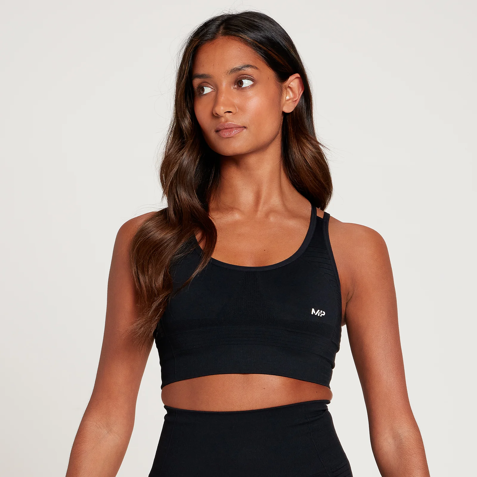 MP Tempo Seamless női sportmelltartó - Fekete - XXS kép 1