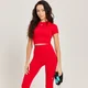 MP Tempo Seamless rövid ujjú, női crop top felső - Vörös