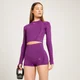 MP Női Tempo Seamless hosszú ujjú crop top felső - Lila