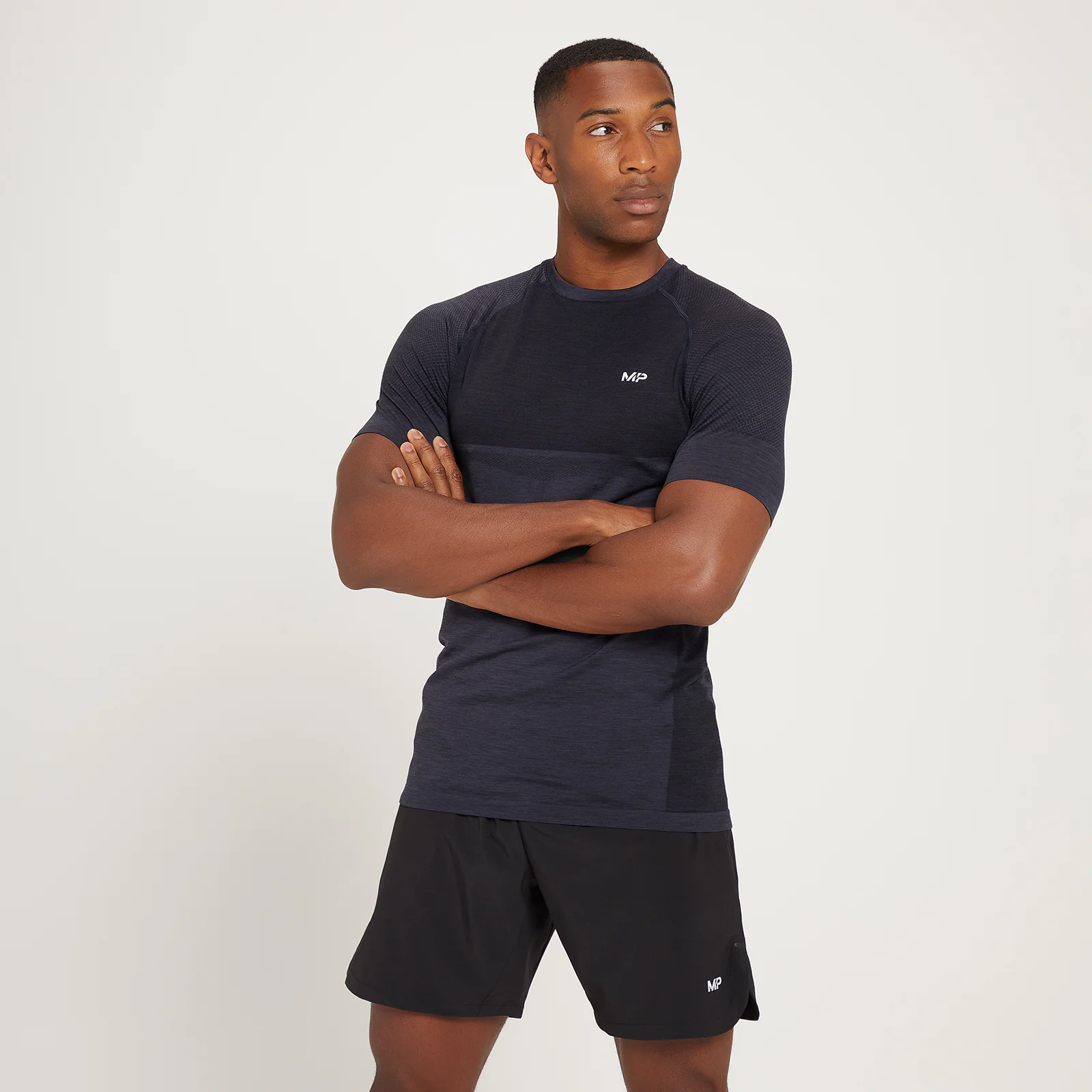 MP Essential Seamless Férfi Póló - Fekete melír - XS kép 1