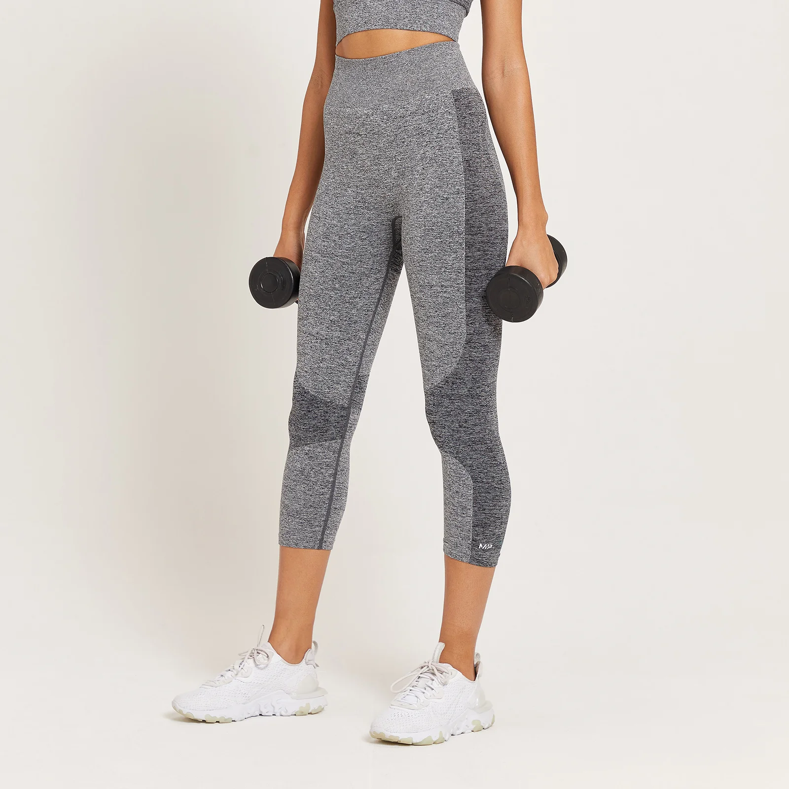 MP Curve magasított derekú, 3/4-es női leggings - Szürke melír - XXS kép 1