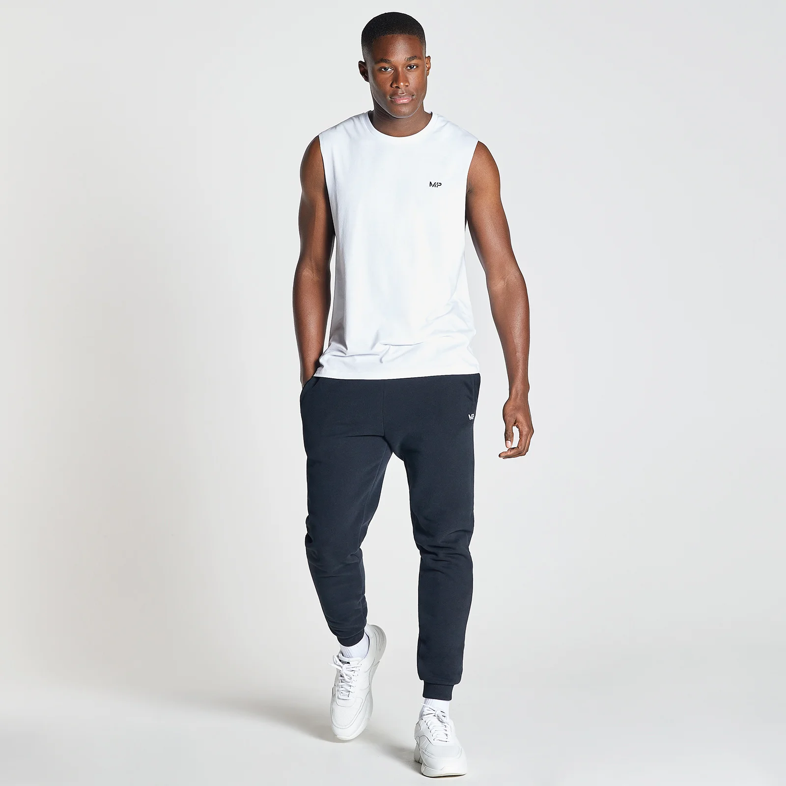 MP Férfi Essentials Drirelease Drop Armhole Tank Top - Fehér - XXS kép 1