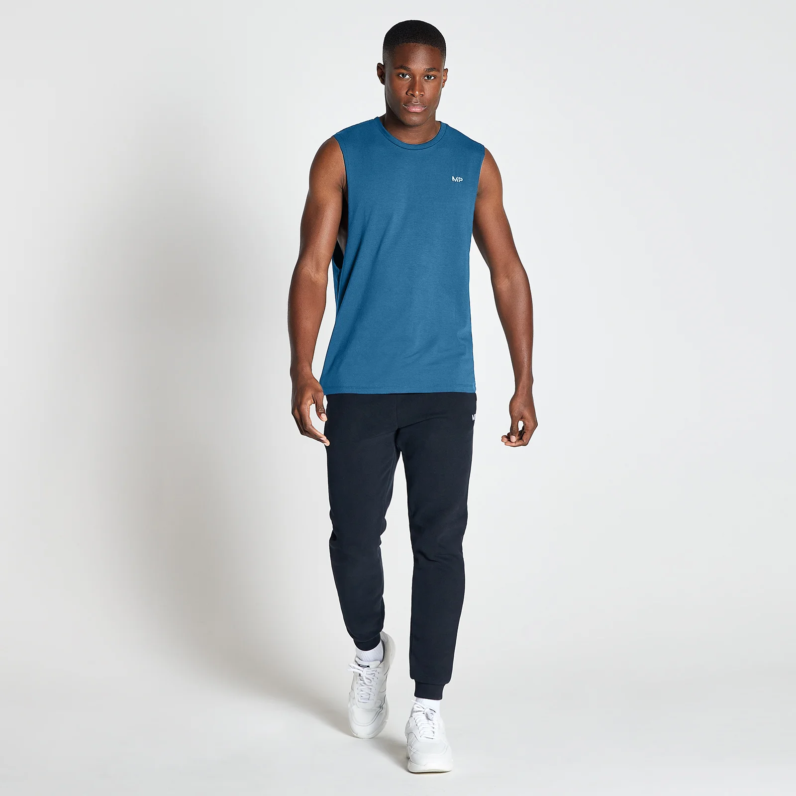 MP Férfi Essentials Drirelease Drop Armhole Tank Top - Petrolkék - XS kép 1