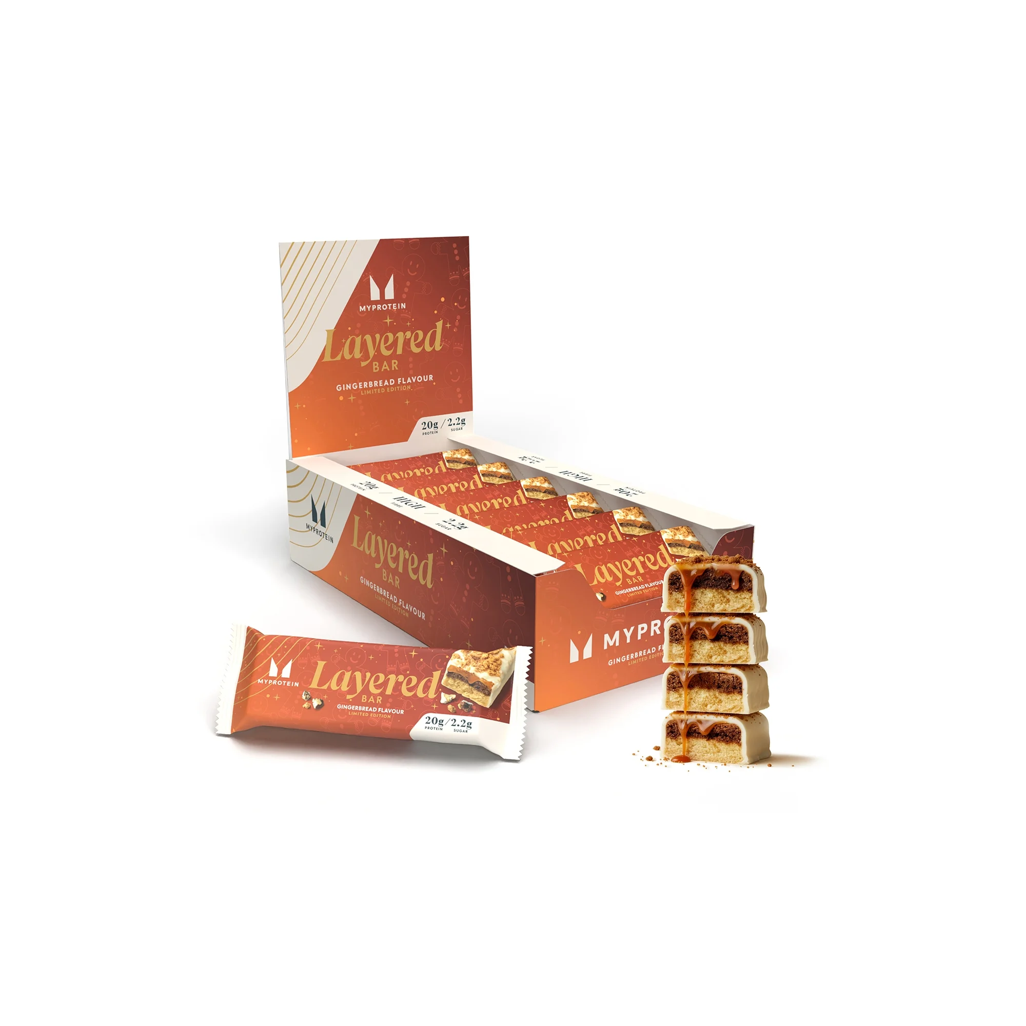 Layered Bar — Mézeskalács - 60g X 12Adag - Gingerbread - Limited Edition kép 1