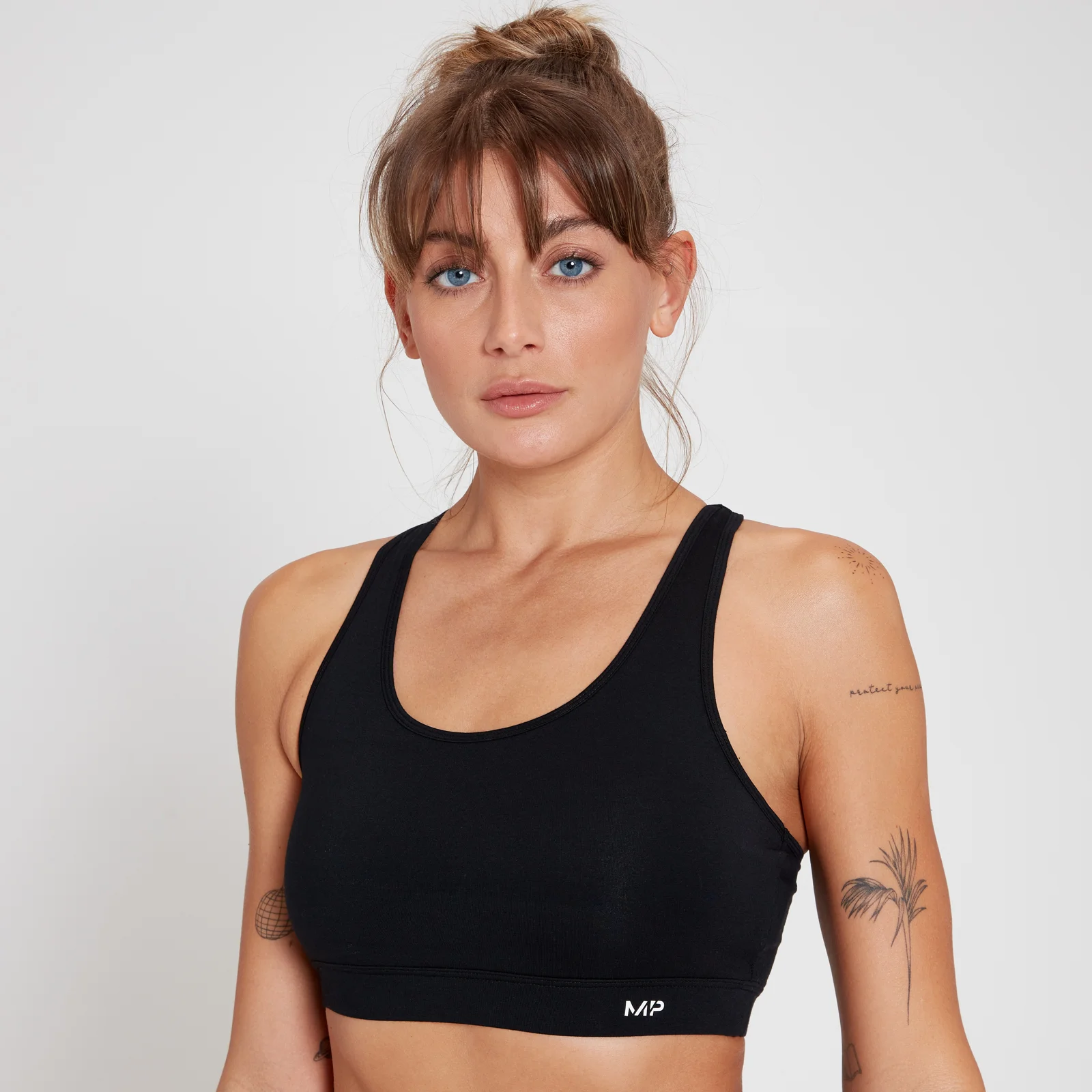 MP Women's Cotton Bralette - Black - XS kép 1