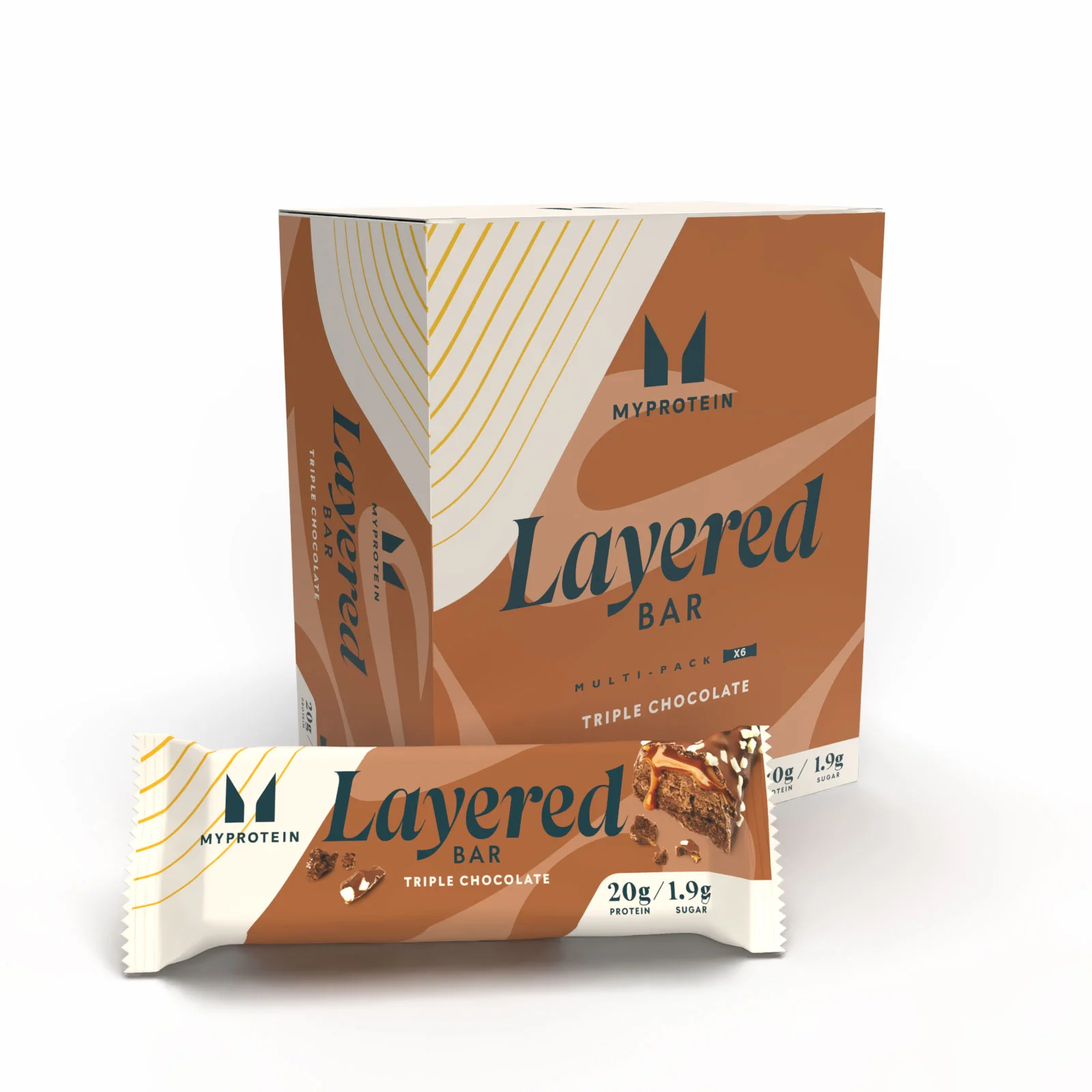 Layered Protein Bar szelet - 6 x 60g - Triple Chocolate Fudge kép 1