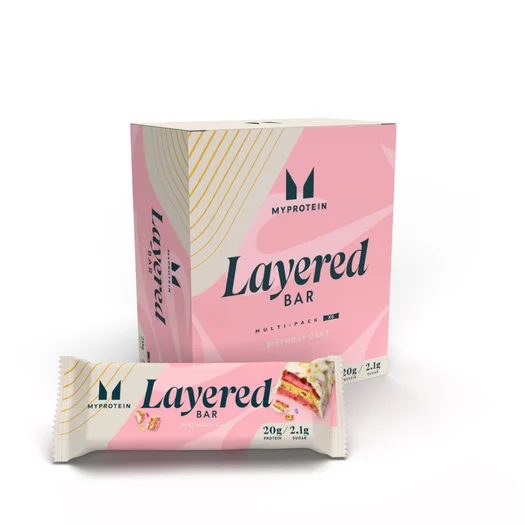 Layered Protein Bar szelet - 6 x 60g - Vanilla Birthday Cake