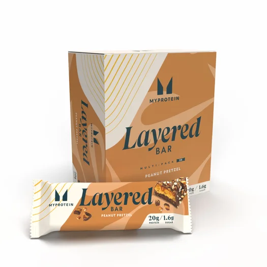 Layered Protein Bar szelet - 6 x 60g - Chocolate Peanut Pretzel
