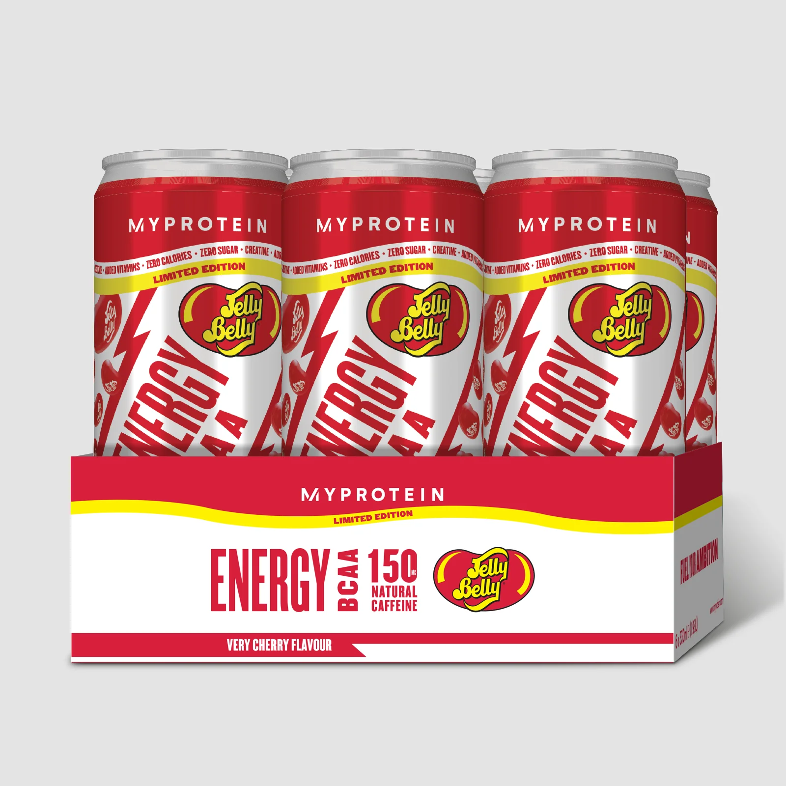 BCAA Energy Drink Energiaital – Jelly Belly® - 6 x 330ml - Very Cherry kép 1