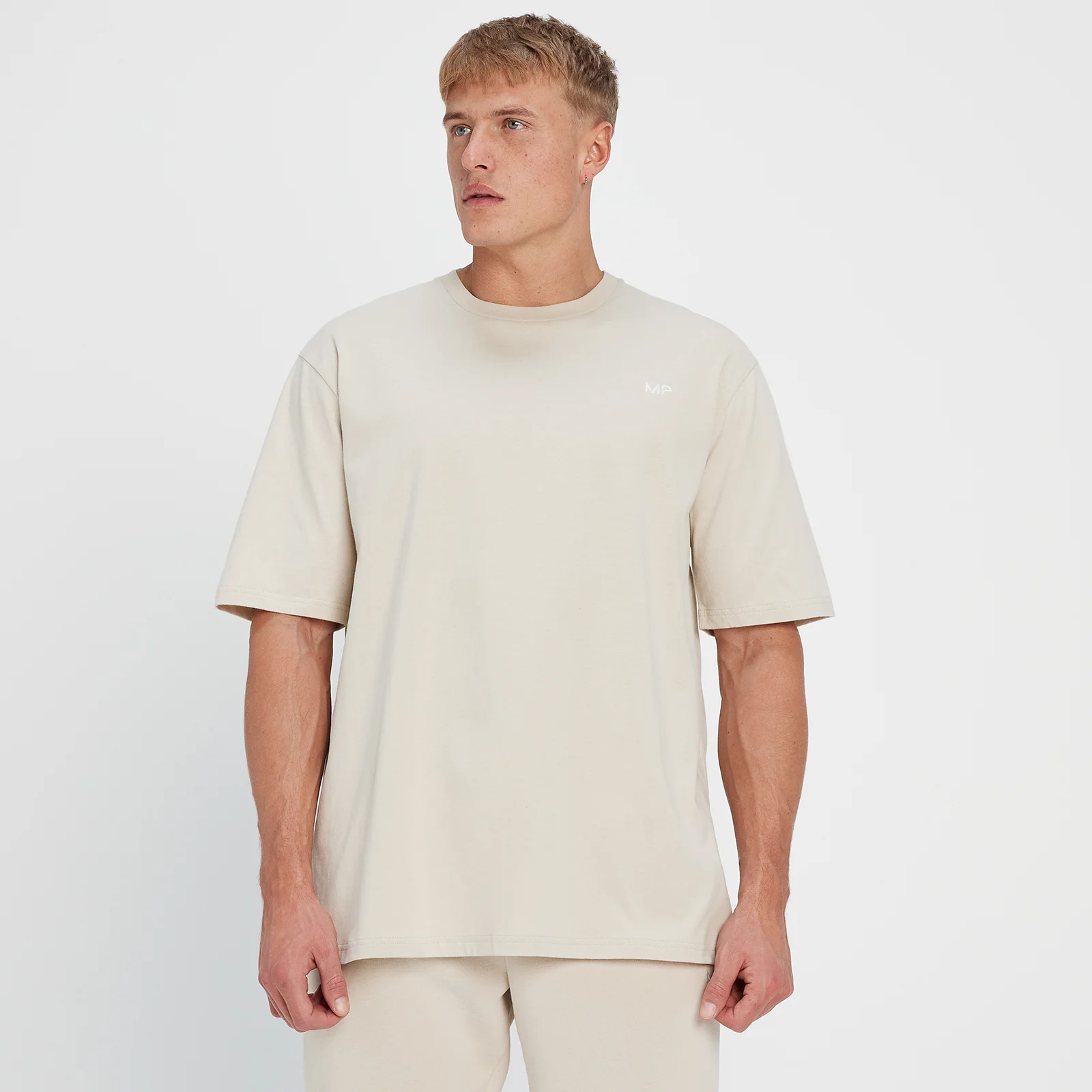 MP Férfi Rest Day Oversized Póló - Homok - XXS kép 1